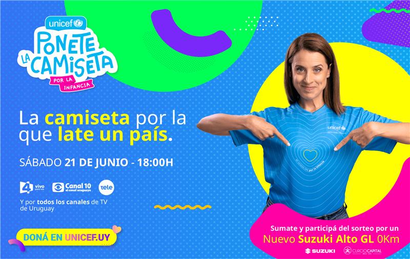 UNICEF PRESENTA UNA NUEVA EDICIÓN DE “PONETE LA CAMISETA POR LA INFANCIA”
