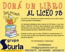 Donación de libros para el Liceo 73 de Montevideo