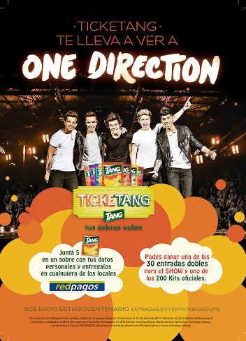 Tang sortea entradas para el show de One Direction en Montevideo