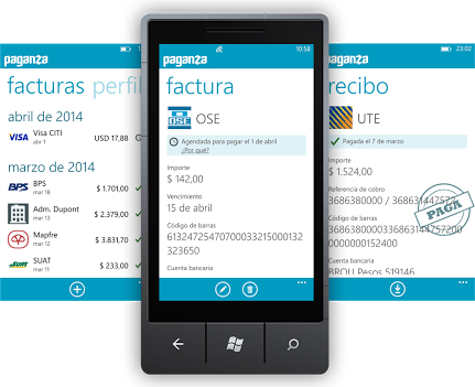 Paganza, la mejor aplicación uruguaya, ahora está disponible para Windows Phone