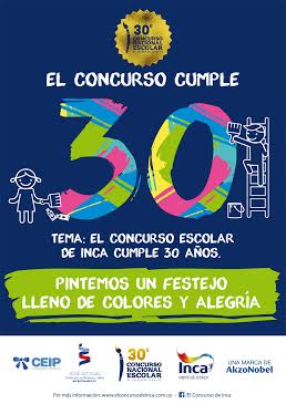 Inca invita a celebrar los 30 años del Concurso Nacional Escolar de Expresión Plástica