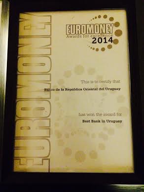 Euromoney premia al BROU como “Mejor banco del Uruguay 2014”