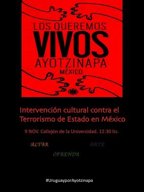 Intervención cultural contra el terrorismo de Estado en México