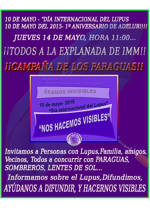 Asociación de Lupus Uruguay- ADELUR con la “Campaña de los paraguas”