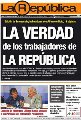 Paro de los gráficos del diario La República