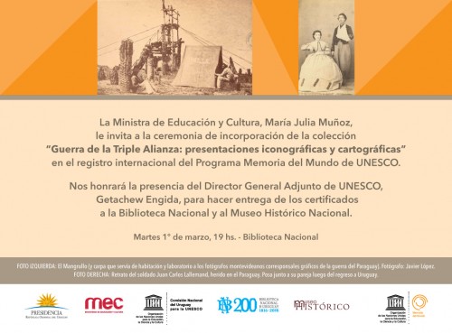 invitación Memoria del Mundo UNESCO