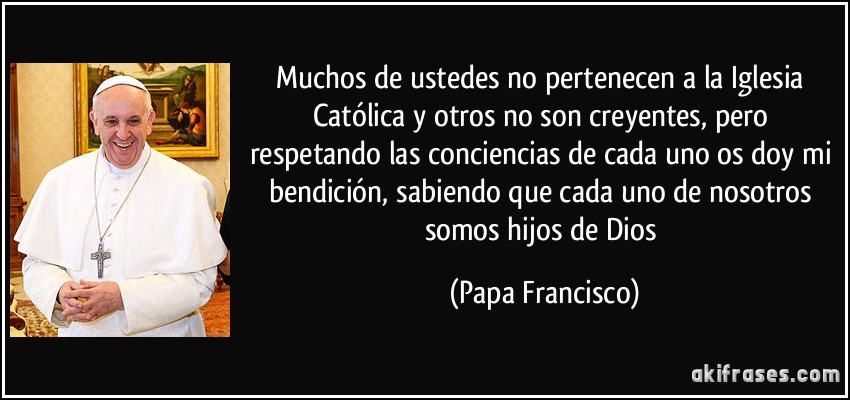 Diego Pereira: “Todo ser humano es hijo de Dios” (Papa Francisco)
