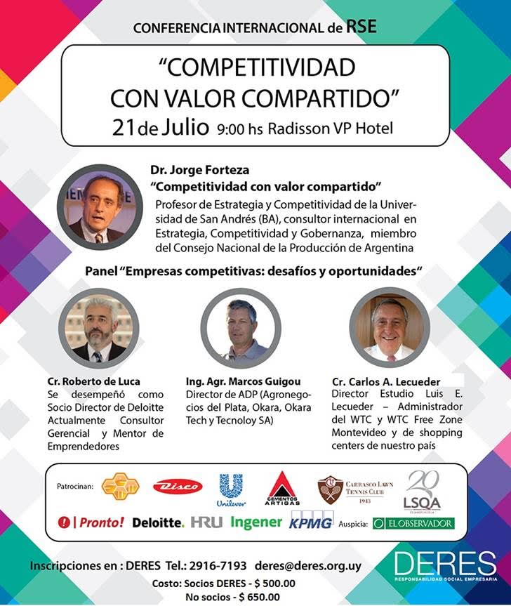 Conferencia Anual de DERES de RSE: “Competitividad con valor compartido”