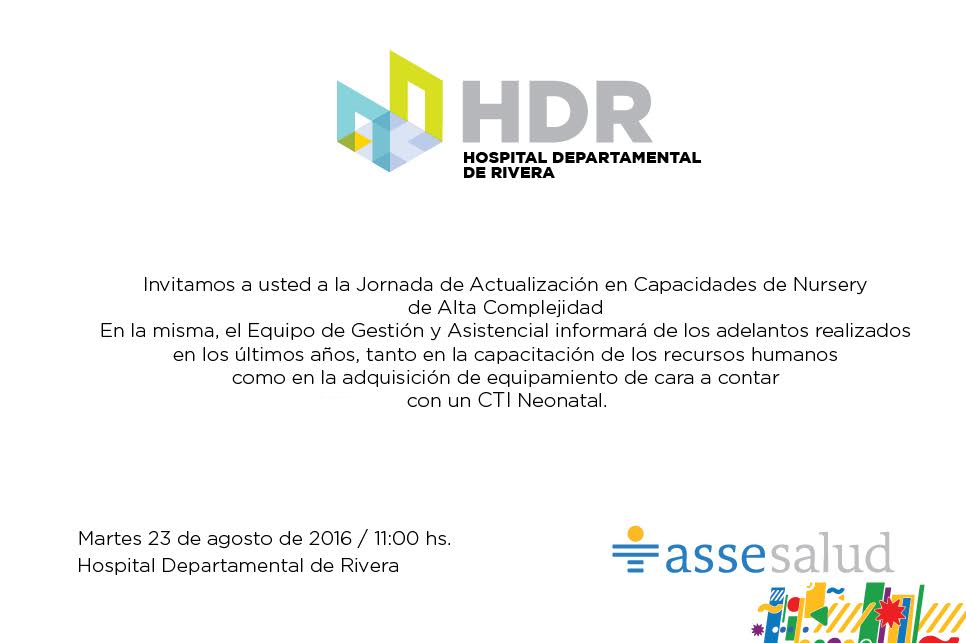 Jornada de capacitación en Nursery en Hospital Departamental de Rivera