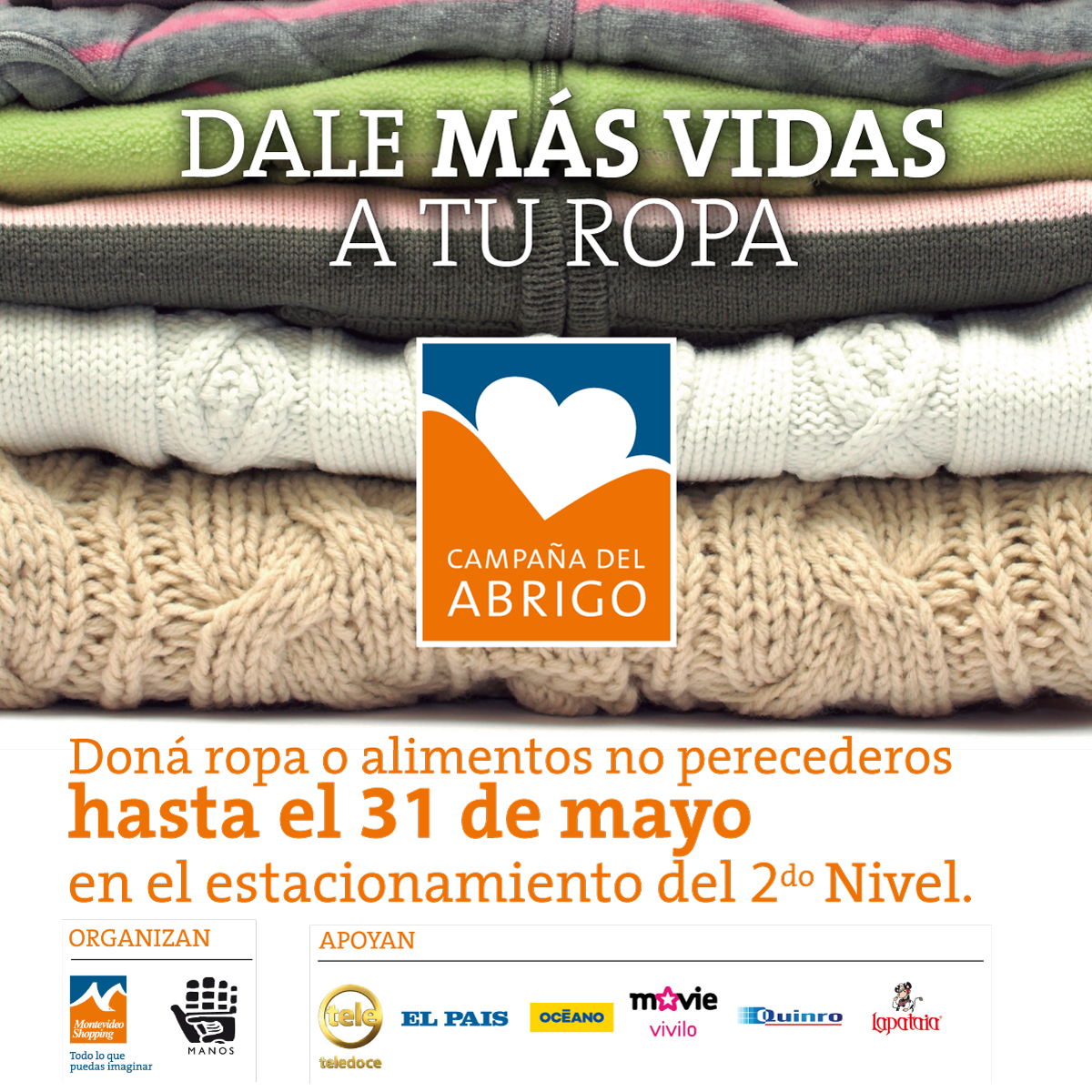 Montevideo Shopping convoca para su 33ª edición de la Campaña del Abrigo