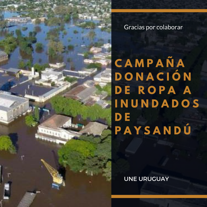 “UNE Uruguay” campaña de recolección de ropa para inundados de Paysandú