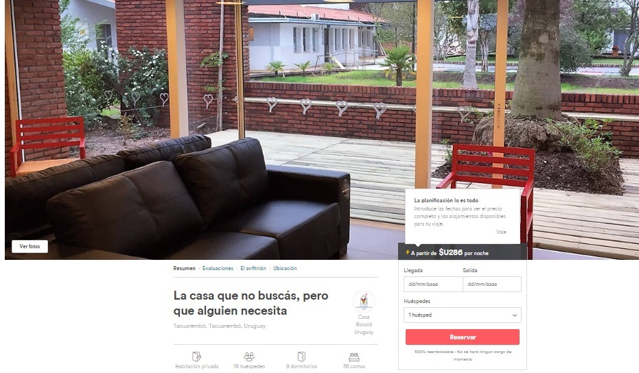 La Asociación Casa Ronald McDonald Uruguay lanza novedosa campaña de donaciones en Airbnb