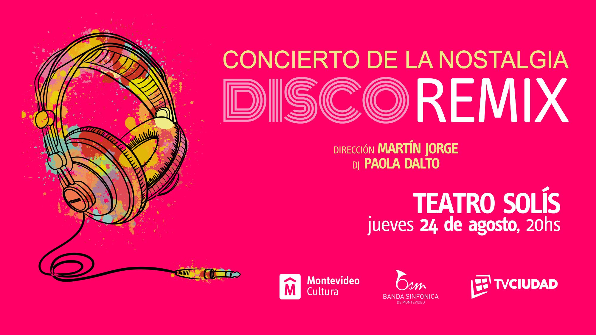 Banda Sinfónica de Montevideo presenta Disco Remix Concierto de la Nostalgia junto a la Dj Paola Dalto