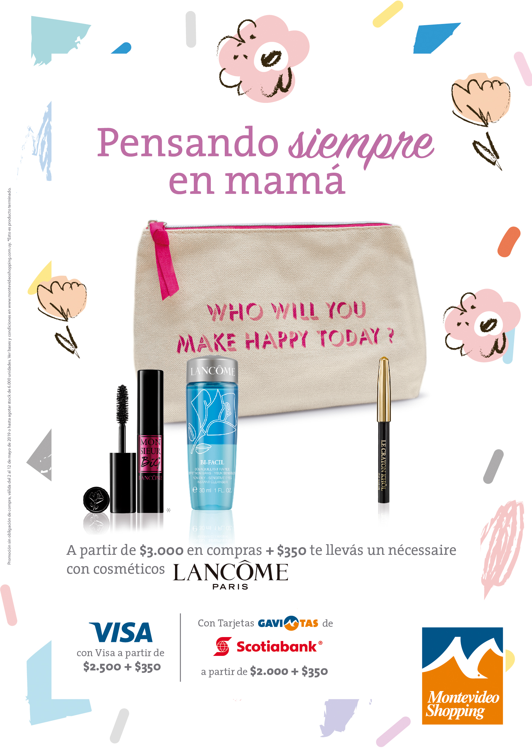 Día de la Madre: Montevideo Shopping obsequia un nécessaire con productos Lancôme