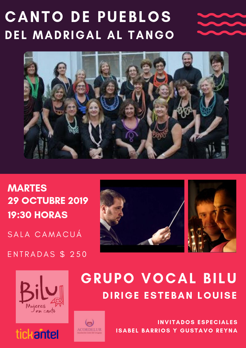 Grupo vocal Bilu en Sala Camacuá