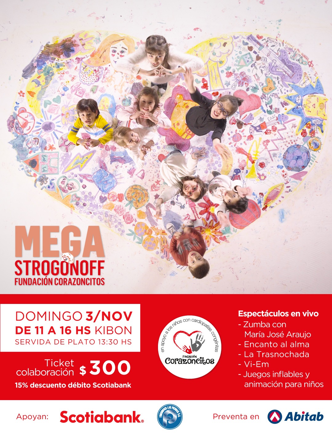 Mega Strogonoff solidario a beneficio de la Fundación Corazoncitos