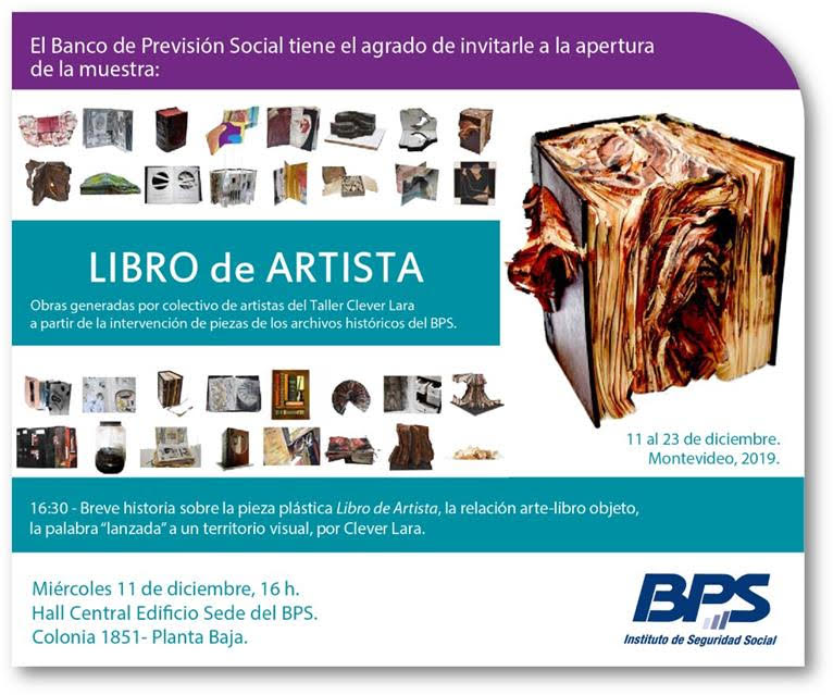 BPS: Invitación Apertura Muestra Libro de Artista