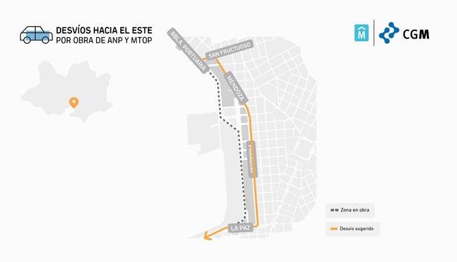 Lunes 3 de febrero cambio en el desvío para ingreso a Montevideo por construcción del Viaducto