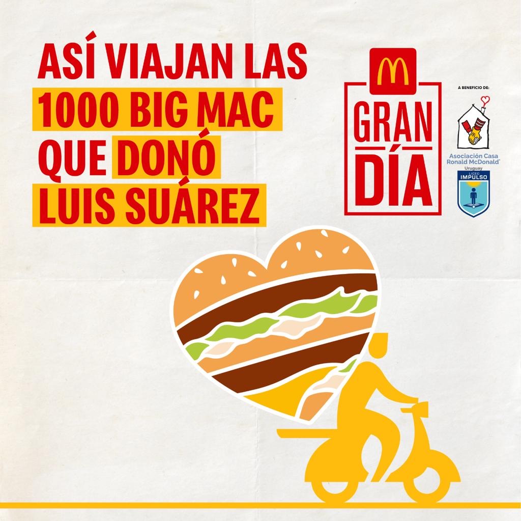 Luis Suárez compró 1000 Big Macs para el Gran Día