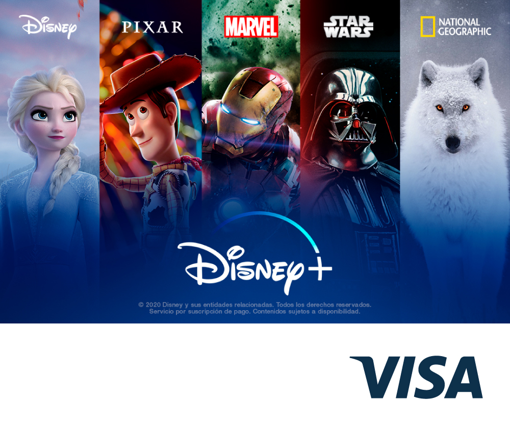 Visa anuncia un acuerdo con Disney para traer la magia de Disney+ a sus tarjetahabientes