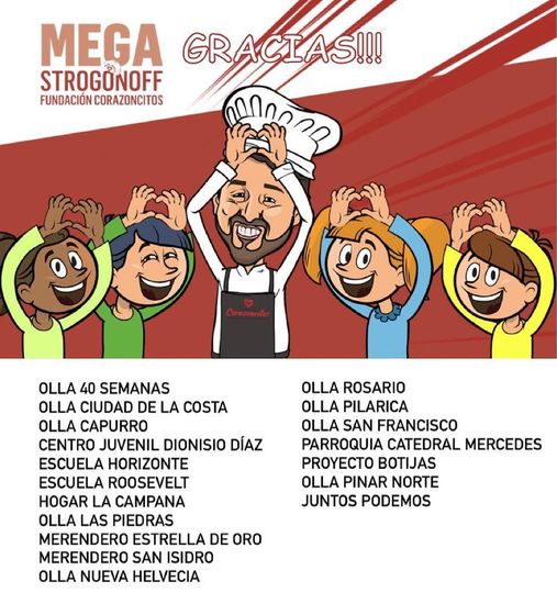 Fundación Corazoncitos celebró una edición especial del Mega Strogonoff