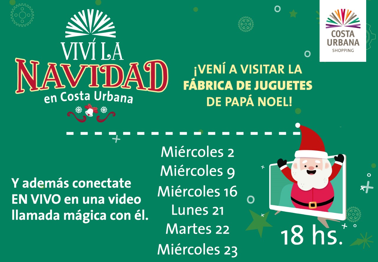 Papá Noel llega a Costa Urbana Shopping por videollamada mágica