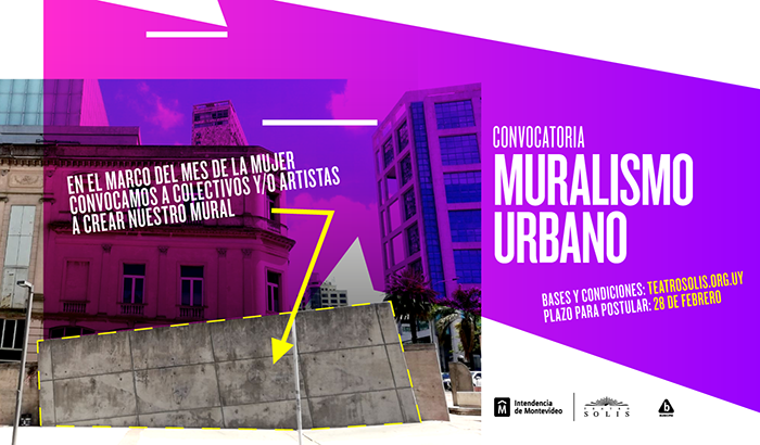 Muralismo urbano: Teatro Solís con el apoyo del Municipio B lanzan concurso para homenajeara las mujeres de la cultura uruguaya