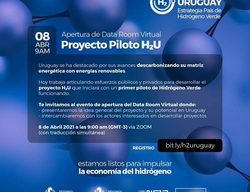 Apertura de Data Room Virtual del Proyecto Piloto H2U de hidrógeno verde en Uruguay
