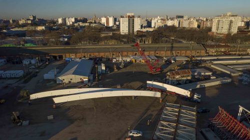Puente Arco tramos del arco 2 tramos externos y 1 tramo superior