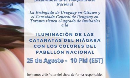 Las Cataratas del Niágara se visten de Uruguay