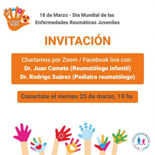Invitación conversatorio Enfermedades Reumáticas Juveniles