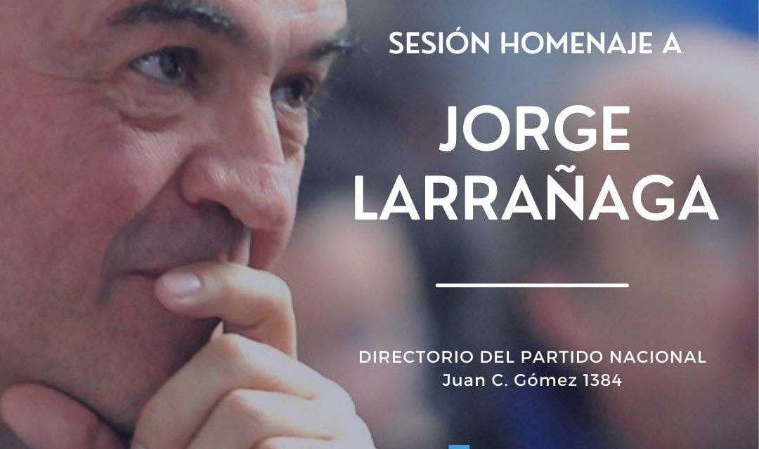 Homenaje a Jorge Larrañaga en Directorio del Partido Nacional