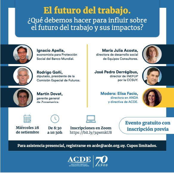 ACDE: “El futuro del trabajo: ¿Qué debemos hacer para influir sobre el futuro del trabajo y sus impactos?”