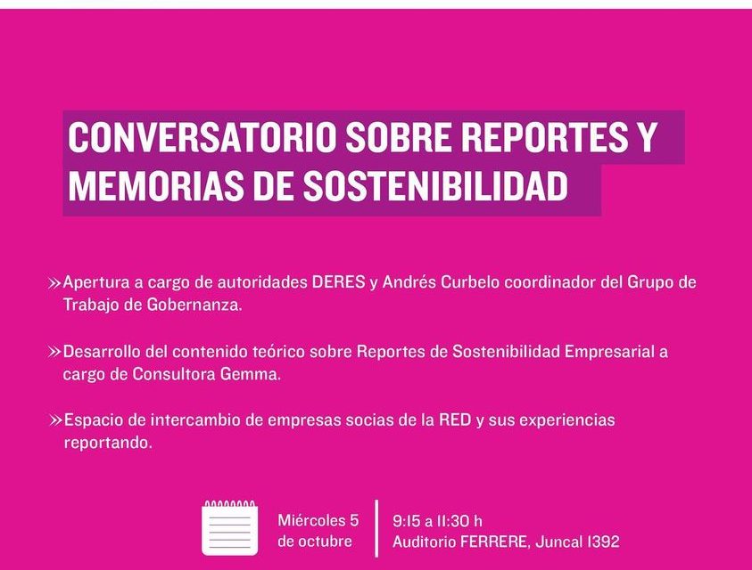 DERES: Conversatorio sobre Reportes y Memorias de Sostenibilidad