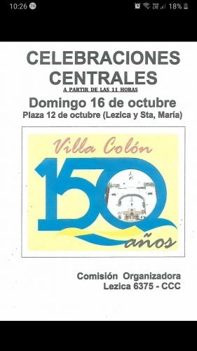 Villa Colón 150 años