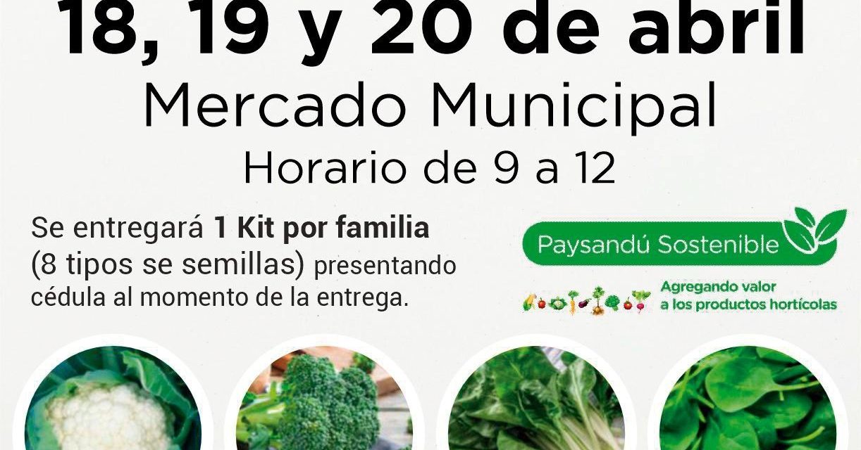 Intendencia de Paysandú entrega semillas hortalizas de invierno