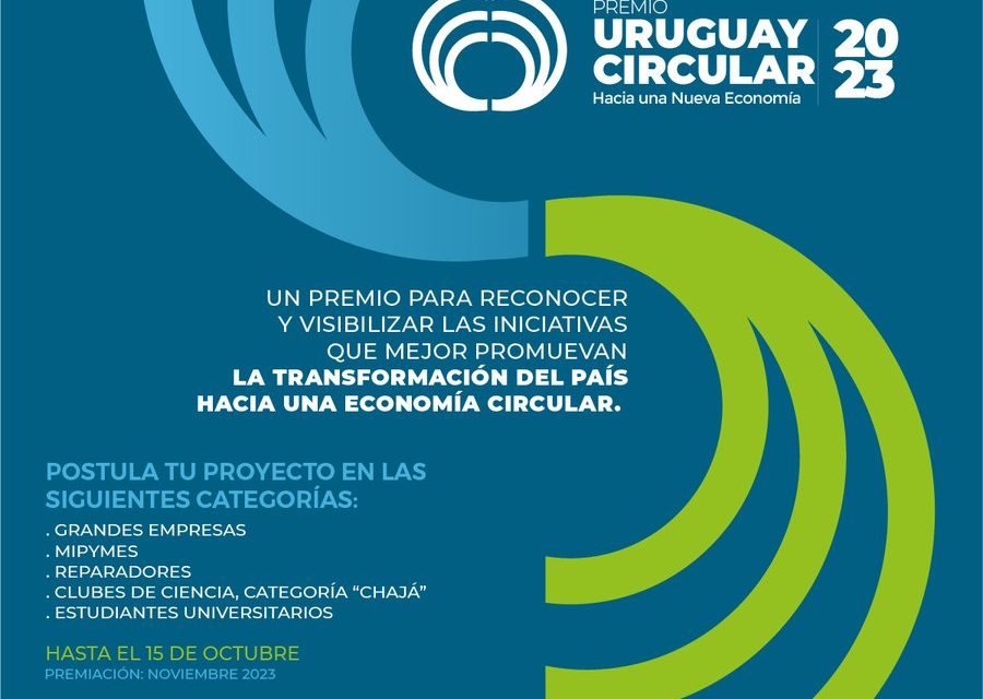 Últimos días para inscripción por Premio Uruguay Circular