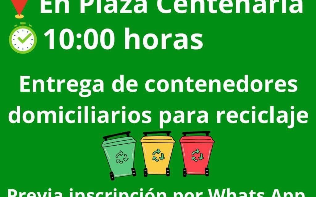 Entrega de contenedores domiciliarios para reciclaje: ¿dónde se hará?
