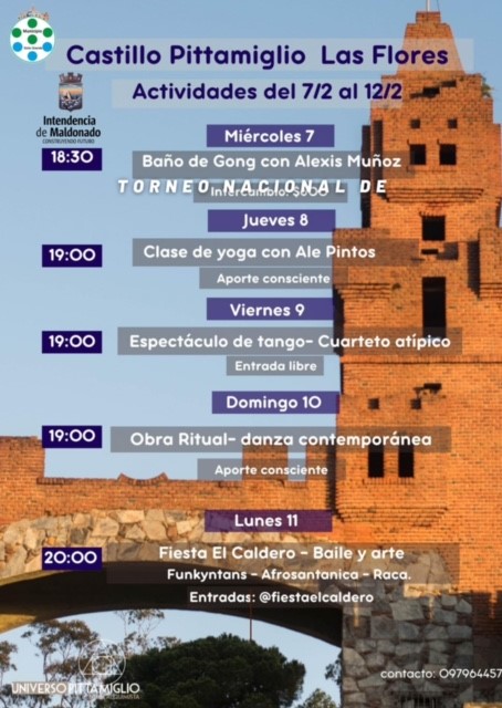 Agenda de eventos en Castillo Pittamiglio Las Flores: Mirá la propuesta