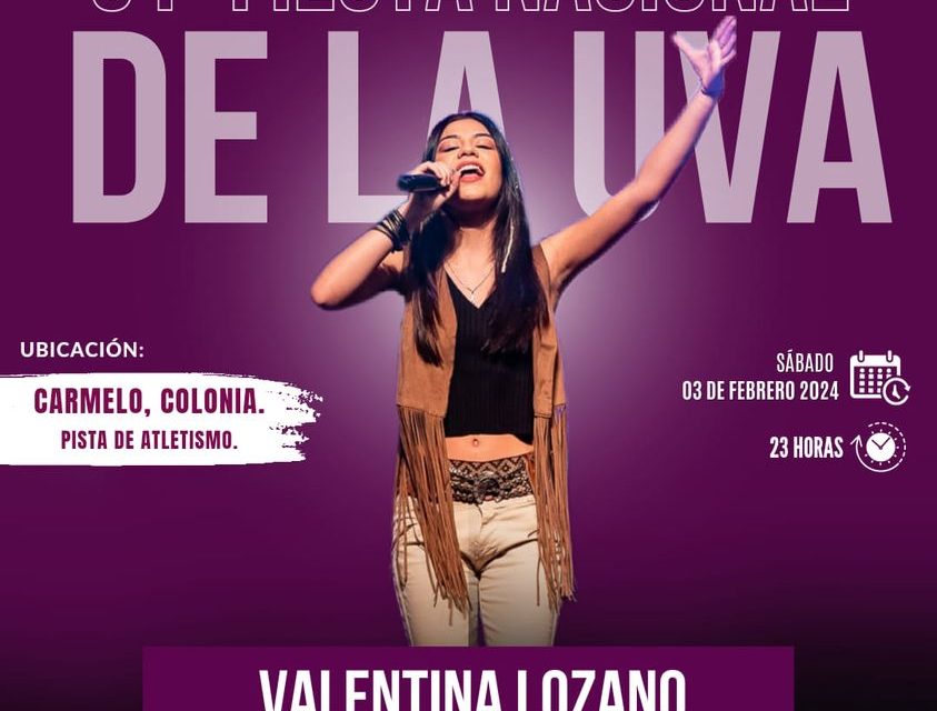 Valentina Lozano en la Fiesta Nacional de la Uva