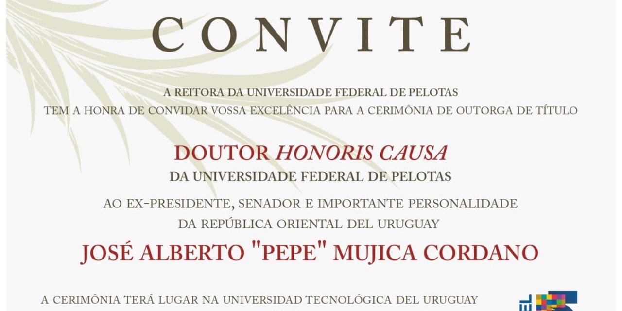 Universidad Federal de Pelotas de Brasil otorgará Título de Doctor Honoris Causa al Ex Presidente José Mujica