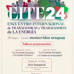 Montevideo será sede del Encuentro Internacional de Trabajadores de la Energía