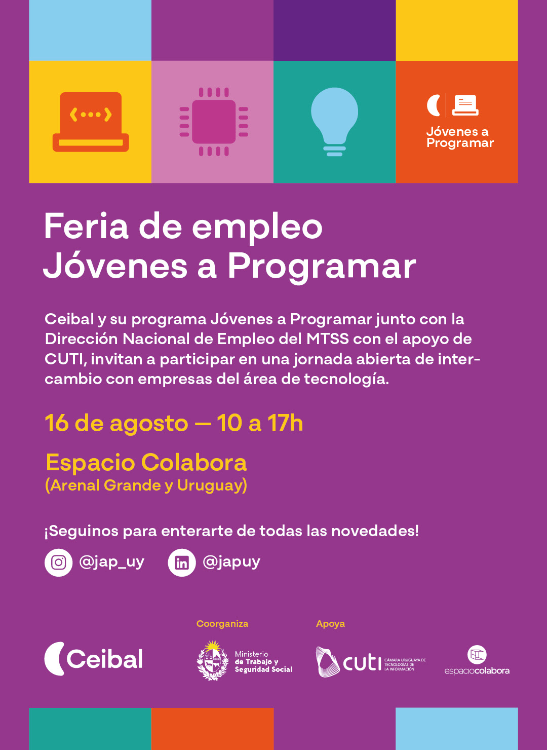 Jóvenes participan de la primera feria de empleo en tecnología ...